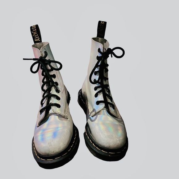 Women’s Dr. Martens holographic lace up boots - Picture 8 of 9
